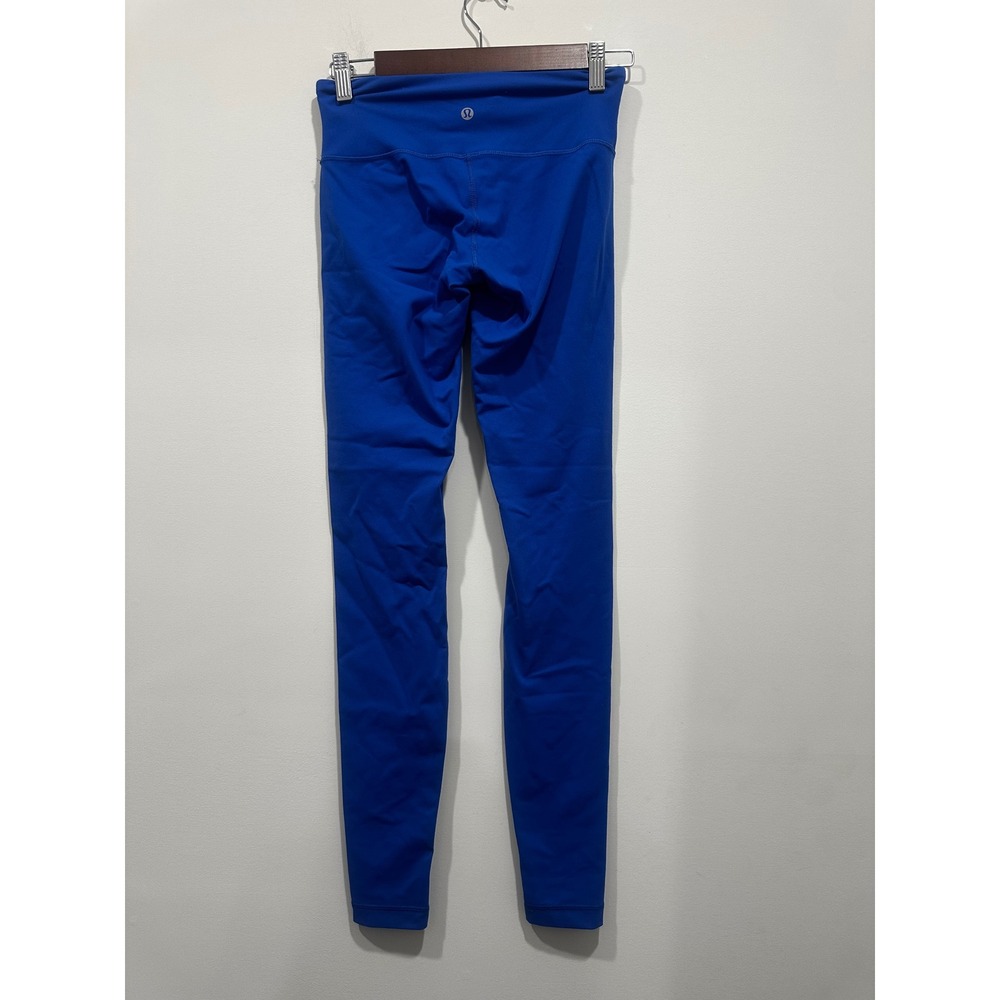 Lululemon Womens Royal Blue High Rise Full Length Yoga Athletic Leggings Size 4